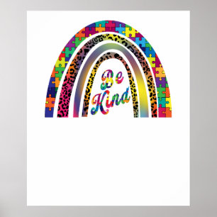 wees aardig regenboog poster