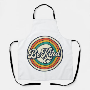 Wees aardig Retro Regenboog Vintage Shirt Ontwerp_ Schort