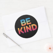 Wees aardig ronde sticker (Envelop)