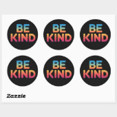 Wees aardig ronde sticker (Vel)