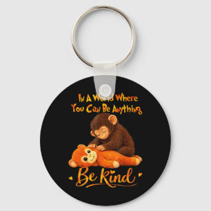 Wees Aardig Schattig Baby Aap Stomp Team Sleutelhanger