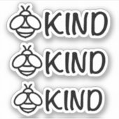 Wees aardig, schattig bijenafbeelding sticker (Voorkant)