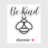 Wees aardig, schattige bijensticker sticker (Vel)