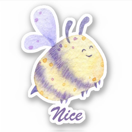 *~* Wees aardig Schattige Fuzzy Leraar Moeder Papa Sticker (Voorkant)