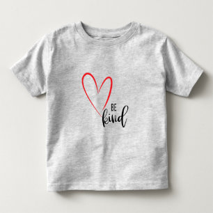 Wees aardig T-shirt, Kindness, Love, Red Heart, T- Kinder Shirts