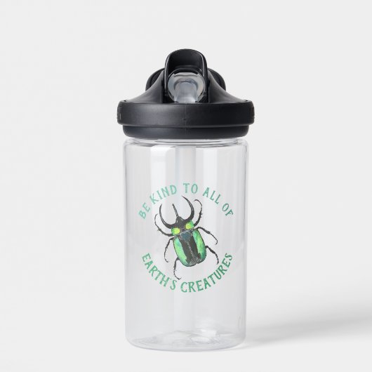 Wees aardig tegen alle creaties van beetle Lovebug Waterfles (Voorkant)
