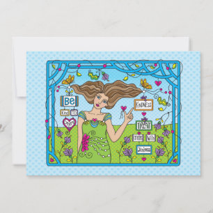 Wees aardig tegen anderen_vlakke Kaart 7 x 5 inch