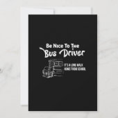 Wees aardig tegen de buschauffeur, het is een lang feestdagenkaart (Voorkant)