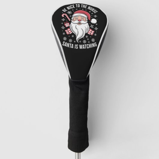 Wees aardig tegen de verpleegster die Kerstmis kij Golfheadcover (Voorkant)