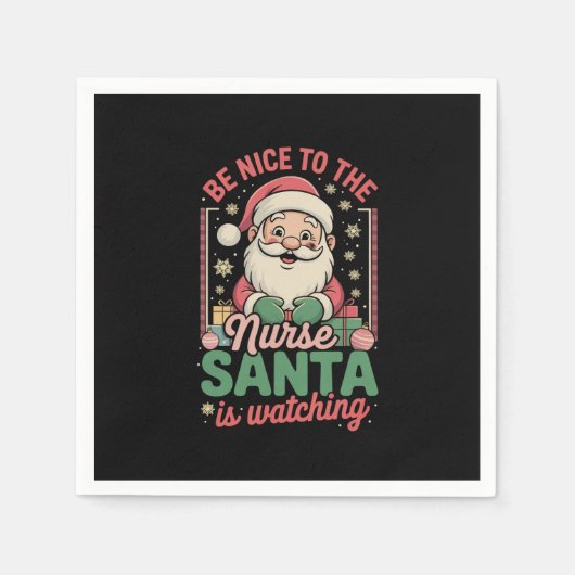 Wees aardig tegen de verpleegster die Kerstmis kij Servet (Voorkant)