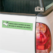 Wees aardig tegen dieren bumpersticker (Op Truck)