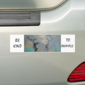 Wees aardig tegen dieren Magnet-Bumpersticker Bumpersticker (Op auto)