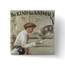 Wees aardig tegen dieren - Vintage Poster