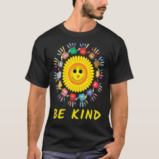 Wees aardig tegen elkaar als je een ander positief t-shirt