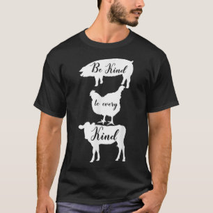 Wees aardig tegen elke soort Vegan Vegetarian Vegg T-shirt