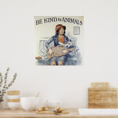 Wees aardig tegen het poster van dieren (Keuken)