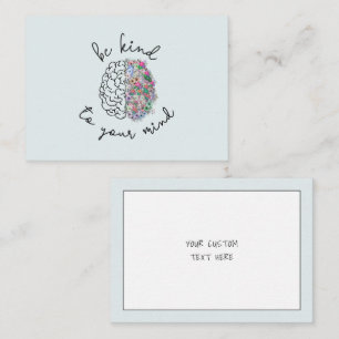 Wees aardig tegen je geest, hersenhersenhersengezo notitiekaartje