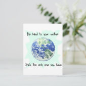 Wees aardig tegen je moeder aarde briefkaart (Staand voorkant)