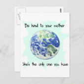 Wees aardig tegen je moeder aarde briefkaart (Voorkant / Achterkant)