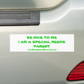 Wees aardig tegen me Bumpersticker (Op auto)