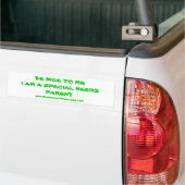 Wees aardig tegen me Bumpersticker (Op Truck)