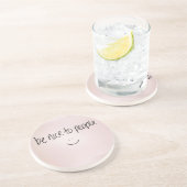 Wees aardig tegen mensen zandsteen onderzetter (Zijkant)