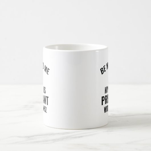 Wees aardig tegen mij koffiemok (Center)