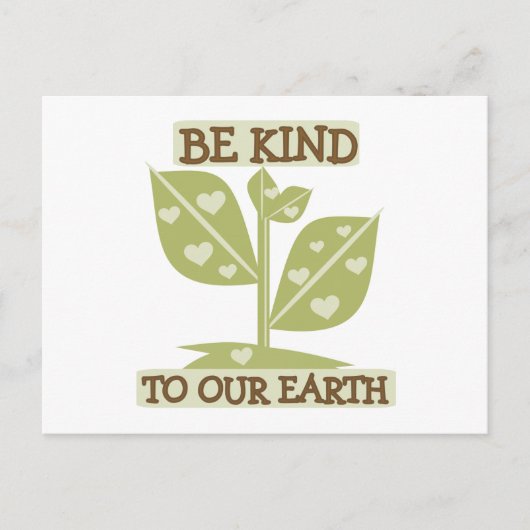 Wees aardig tegen onze aarde briefkaart (Voorkant)