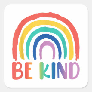 Wees aardig vierkante sticker