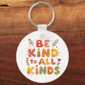 Wees aardig voor alle soorten Trucker Hat Sleutelhanger (Voorkant)