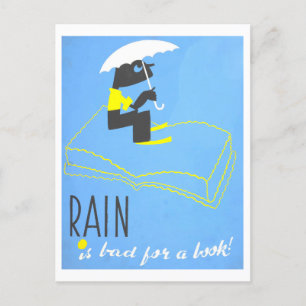 "Wees aardig voor boeken" Club Library Poster Briefkaart