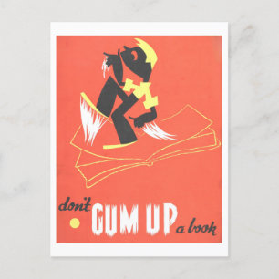  "Wees aardig voor boeken" Club Library Poster Briefkaart