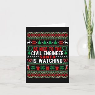 Wees aardig voor de civiel ingenieur, Kerstman kij Kaart