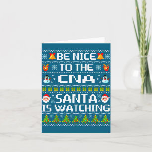 Wees Aardig Voor De Cna Kerstman Is Aan Het Kijken Kaart