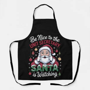 Wees aardig voor de eenheidssecretaresse, Kerstman Schort