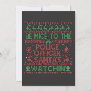 Wees aardig voor de politieagent Kerstman kijkt to Kaart