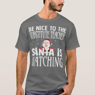 Wees aardig voor de vervangende leraar die de kers t-shirt