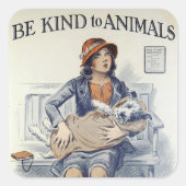 Wees aardig voor Dieren sticker (Voorkant)