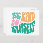 Wees aardig voor jezelf, Typografie Briefkaart (Voorkant / Achterkant)