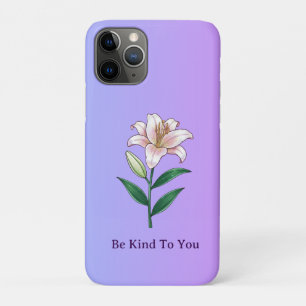 Wees aardig voor jou lelie zelfzorg telefoonhoesje iPhone 11 pro hoesje