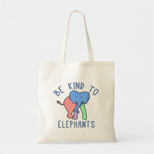 WEES AARDIG VOOR OLIFANTEN TOTE BAG