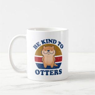 Wees Aardig Voor Otters Mannen Vrouwen Kinderen Pe Koffiemok