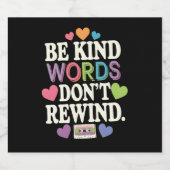 Wees aardig Woorden niet terugspoelen grappig Bier Etiket (Enkel label)