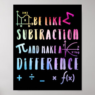 Wees als aftrek Wiskunde citaat voor leraren stude Poster