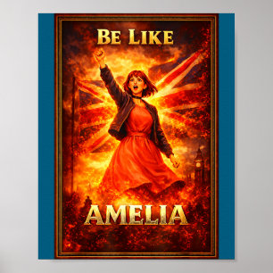 Wees als amelia vintage union jack brits uk poster