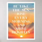 Wees als de Sun Quote Poster (Voorkant)