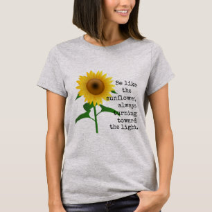 Wees als de Zonnebloem T-Hemel T-shirt