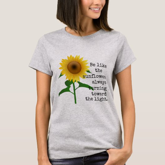 Wees als de Zonnebloem T-Hemel T-shirt (Voorkant)
