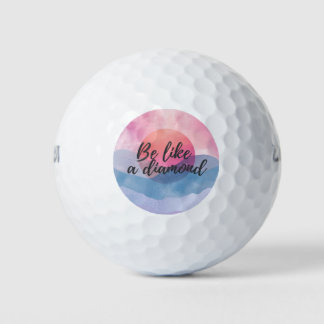 Wees als een diamanten Motivatie boodschap Golfballen