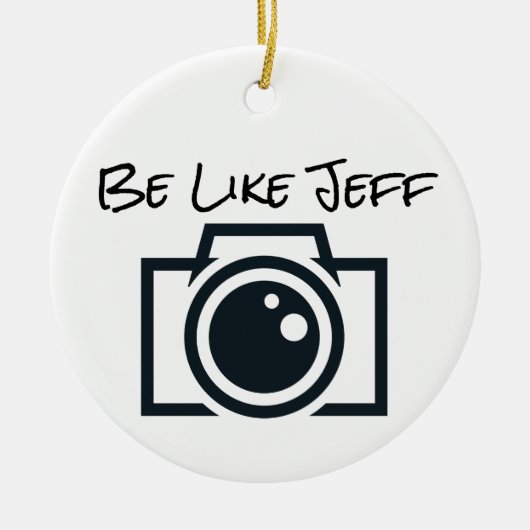 Wees als Jeff Kerstmis Keramisch Ornament (Voorkant)